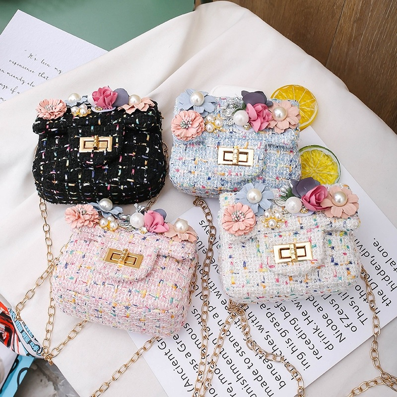 Children's bag girl's cartoon flower single shoulder bag small fragrant wind crossbody bag baby zero wallet candy bag