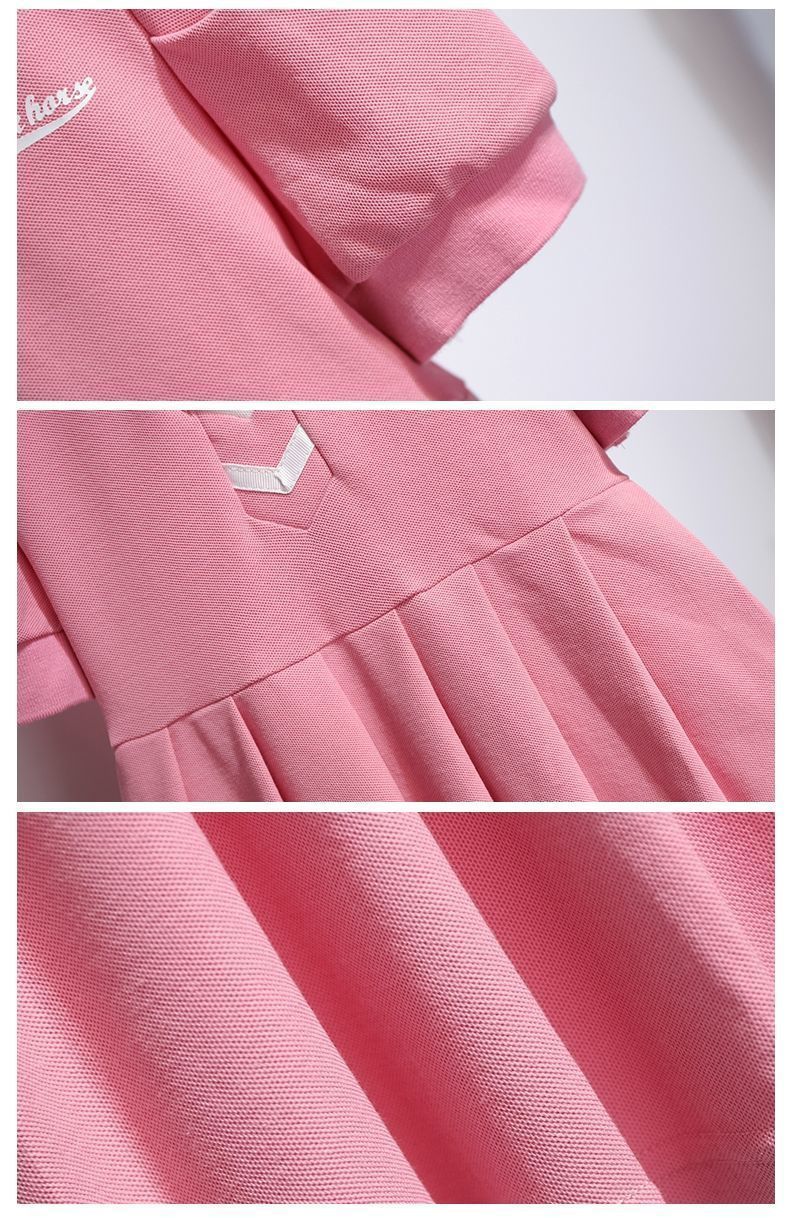 New children's short sleeved dress, fashionable girls' dress, fragrant and sweet pleated skirt, princess dress, children's clothing