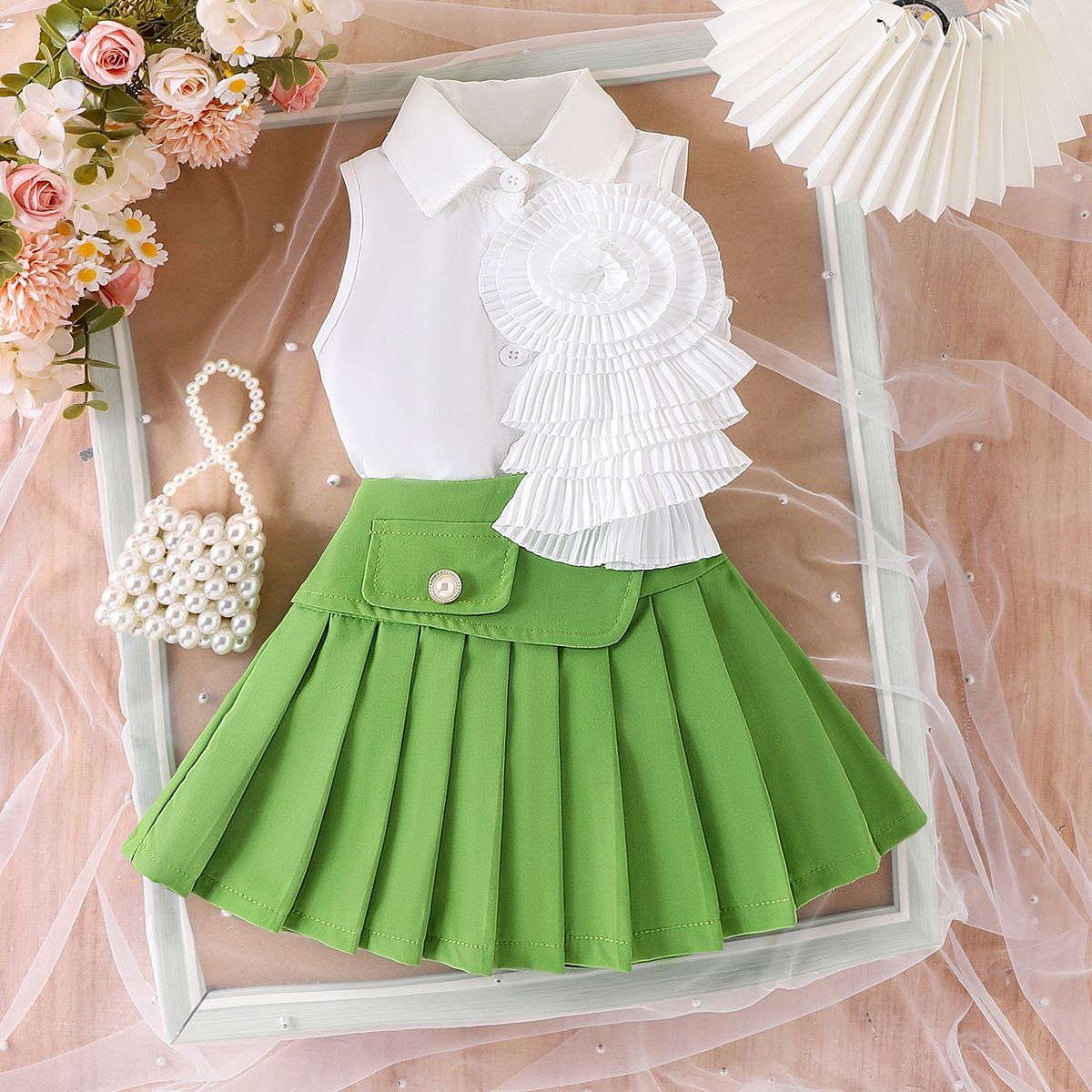 Girls Dress Summer Flower Mesh Dresses For Kids Girl Clothes Children Birthday Princess Tutu Dress Clothing