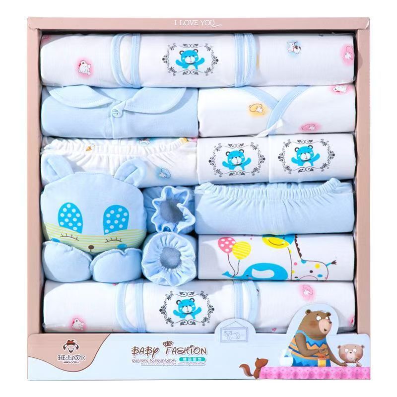 18 pieces baby clothes boy spring autumn newborn clothes happy bear newborn baby girl clothes cotton newborn outfit kids clothes
