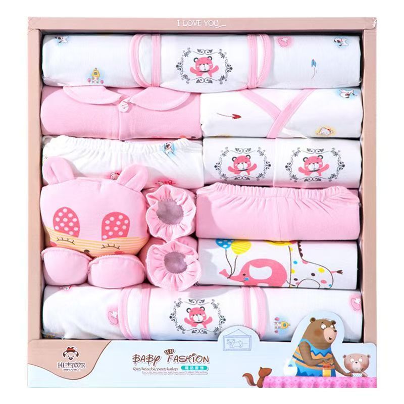 18 pieces baby clothes boy spring autumn newborn clothes happy bear newborn baby girl clothes cotton newborn outfit kids clothes