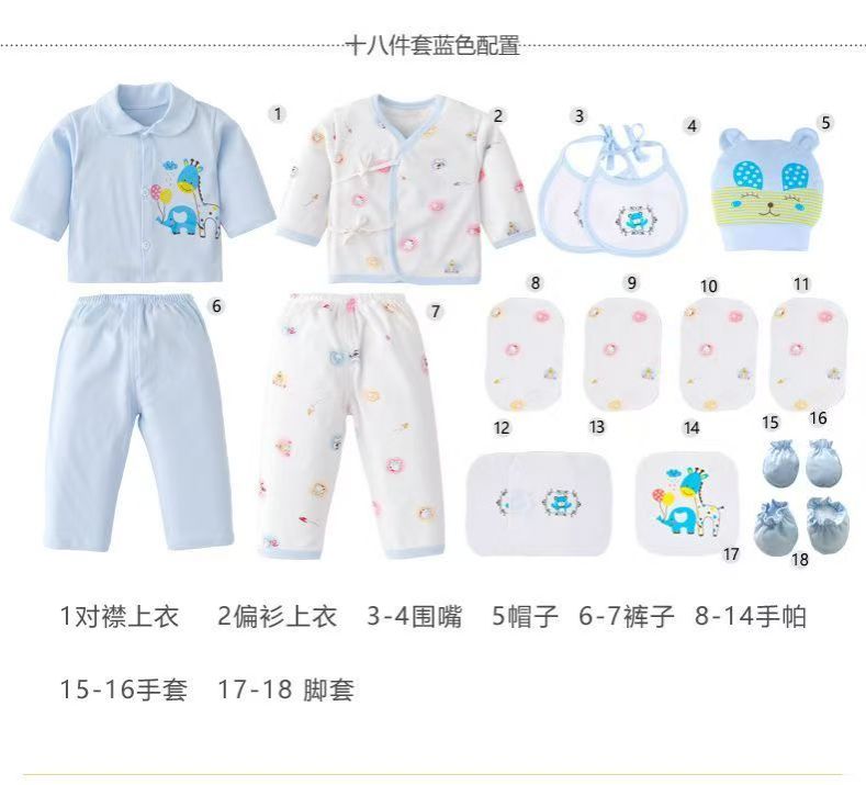 18 pieces baby clothes boy spring autumn newborn clothes happy bear newborn baby girl clothes cotton newborn outfit kids clothes