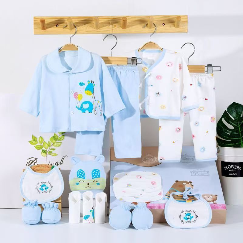 18 pieces baby clothes boy spring autumn newborn clothes happy bear newborn baby girl clothes cotton newborn outfit kids clothes