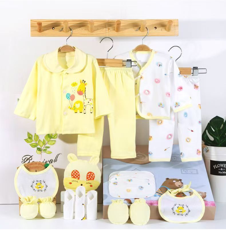 18 pieces baby clothes boy spring autumn newborn clothes happy bear newborn baby girl clothes cotton newborn outfit kids clothes