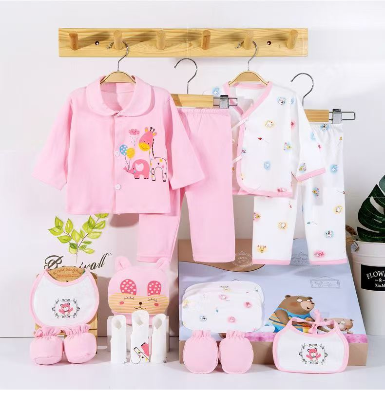 18 pieces baby clothes boy spring autumn newborn clothes happy bear newborn baby girl clothes cotton newborn outfit kids clothes
