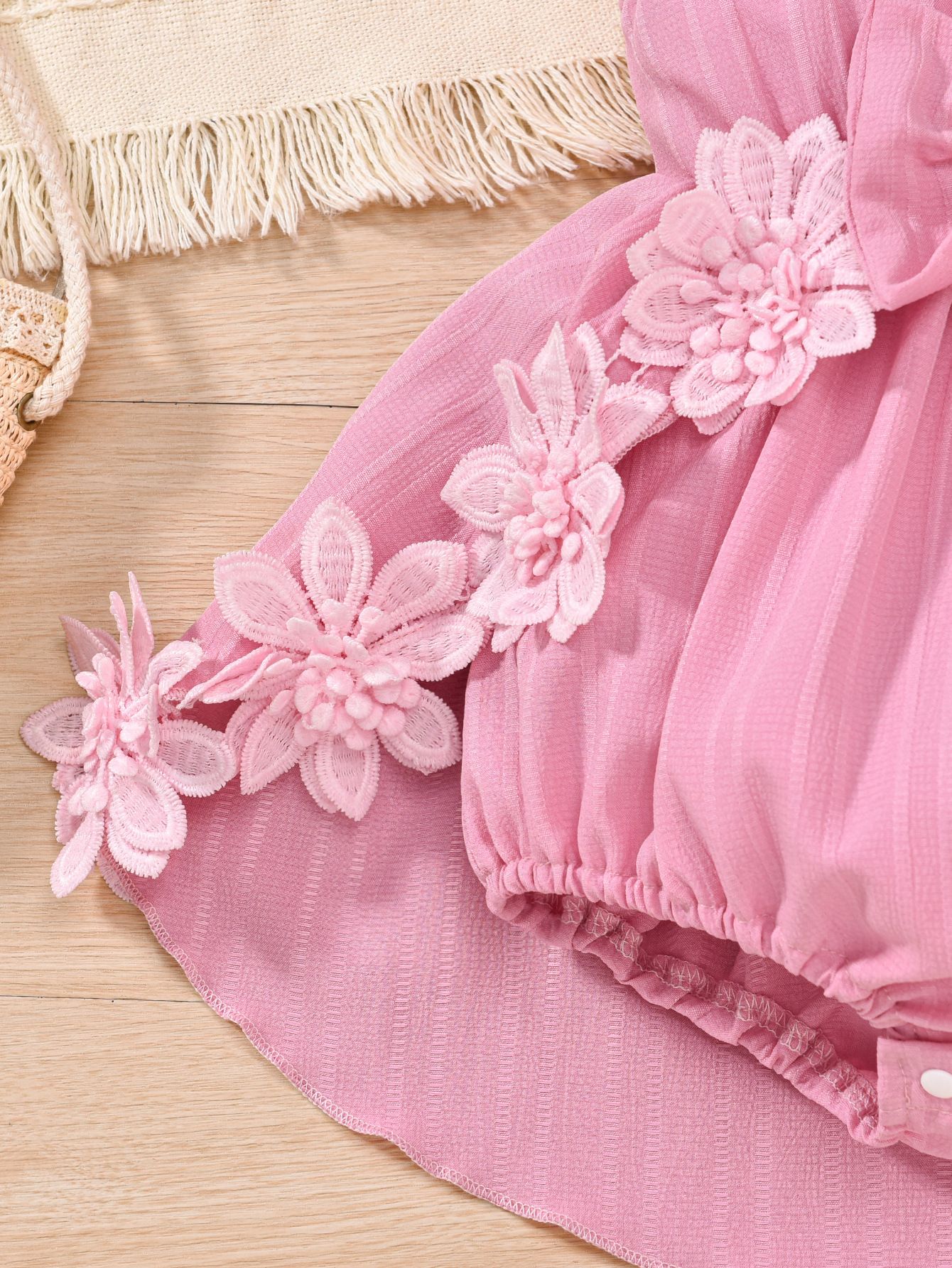 New  Baby girl dress cute suspender patchwork lace jumpsuit Ha dress skirt romper Butterfly tie hair band