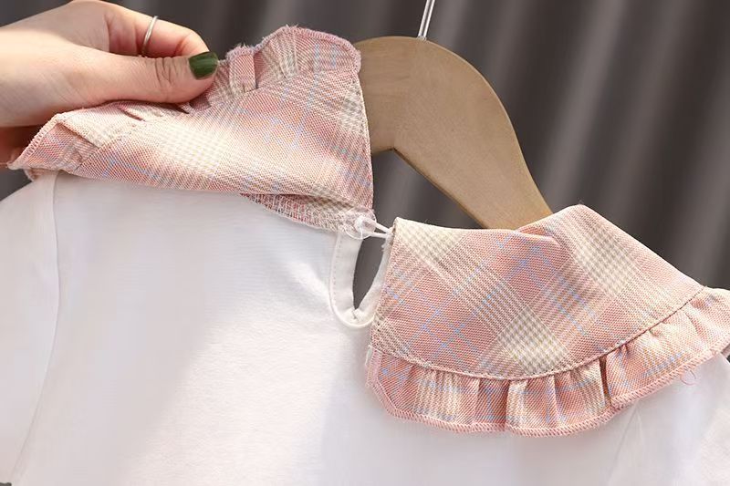 Girls' clothing set summer casual new style children's Korean version short sleeved skirt two-piece set