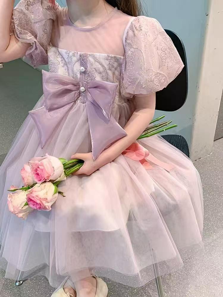 Girls' Dress Baby New Korean Style Western Children's Dress Summer Little Girl Princess Dress Sweet