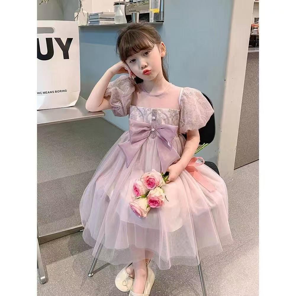 Girls' Dress Baby New Korean Style Western Children's Dress Summer Little Girl Princess Dress Sweet