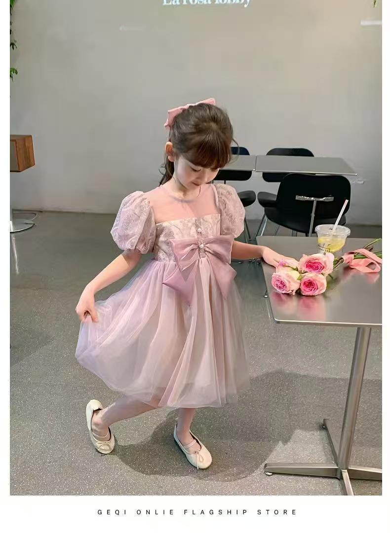 Girls' Dress Baby New Korean Style Western Children's Dress Summer Little Girl Princess Dress Sweet