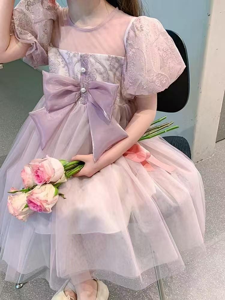 Girls' Dress Baby New Korean Style Western Children's Dress Summer Little Girl Princess Dress Sweet