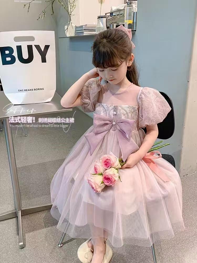 Girls' Dress Baby New Korean Style Western Children's Dress Summer Little Girl Princess Dress Sweet