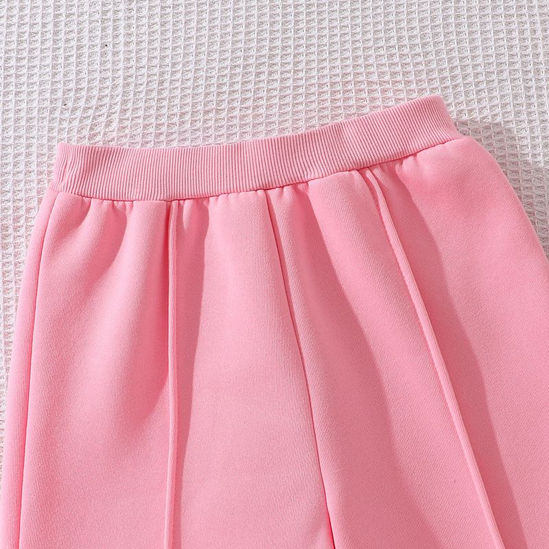 New Children's Clothing and Girls' Set, Spring Love Long Sleeve Hoodie, Long Pants, Casual Two Piece Set for Middle and Large Children