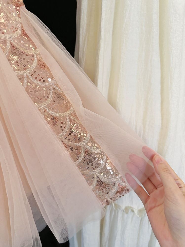Girls' Dress Summer New Style Children's Elegant Princess Dress Baby Fashion Mesh Flying Sleeve Tank Top Skirt