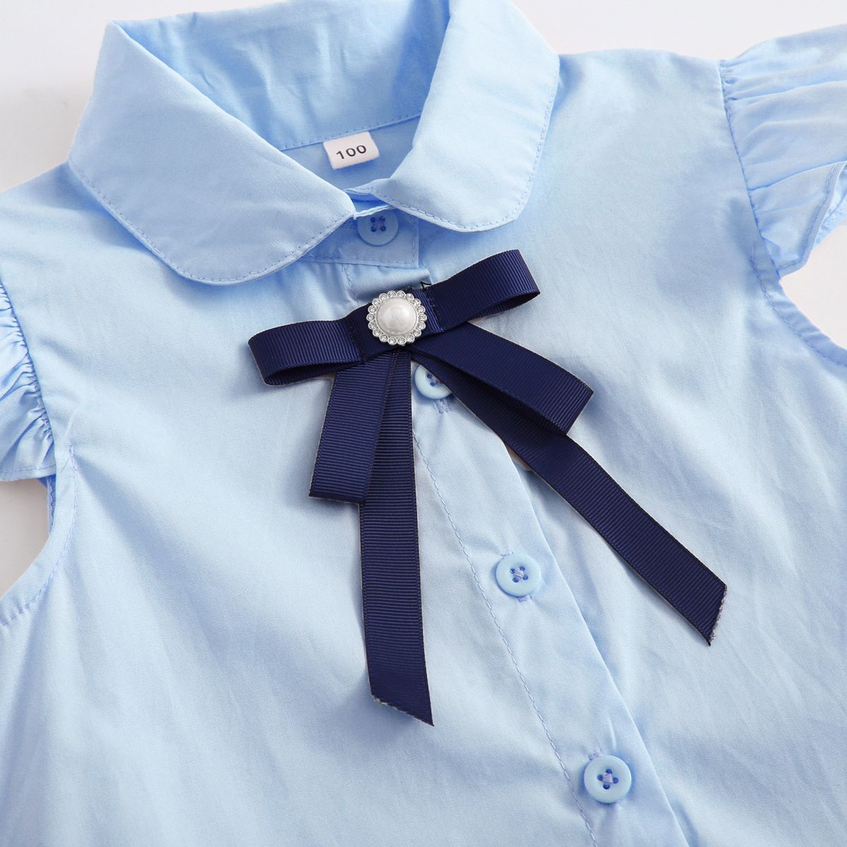 Girls' dress summer new style flying sleeve children's vest skirt, little girls' college style cake skirt
