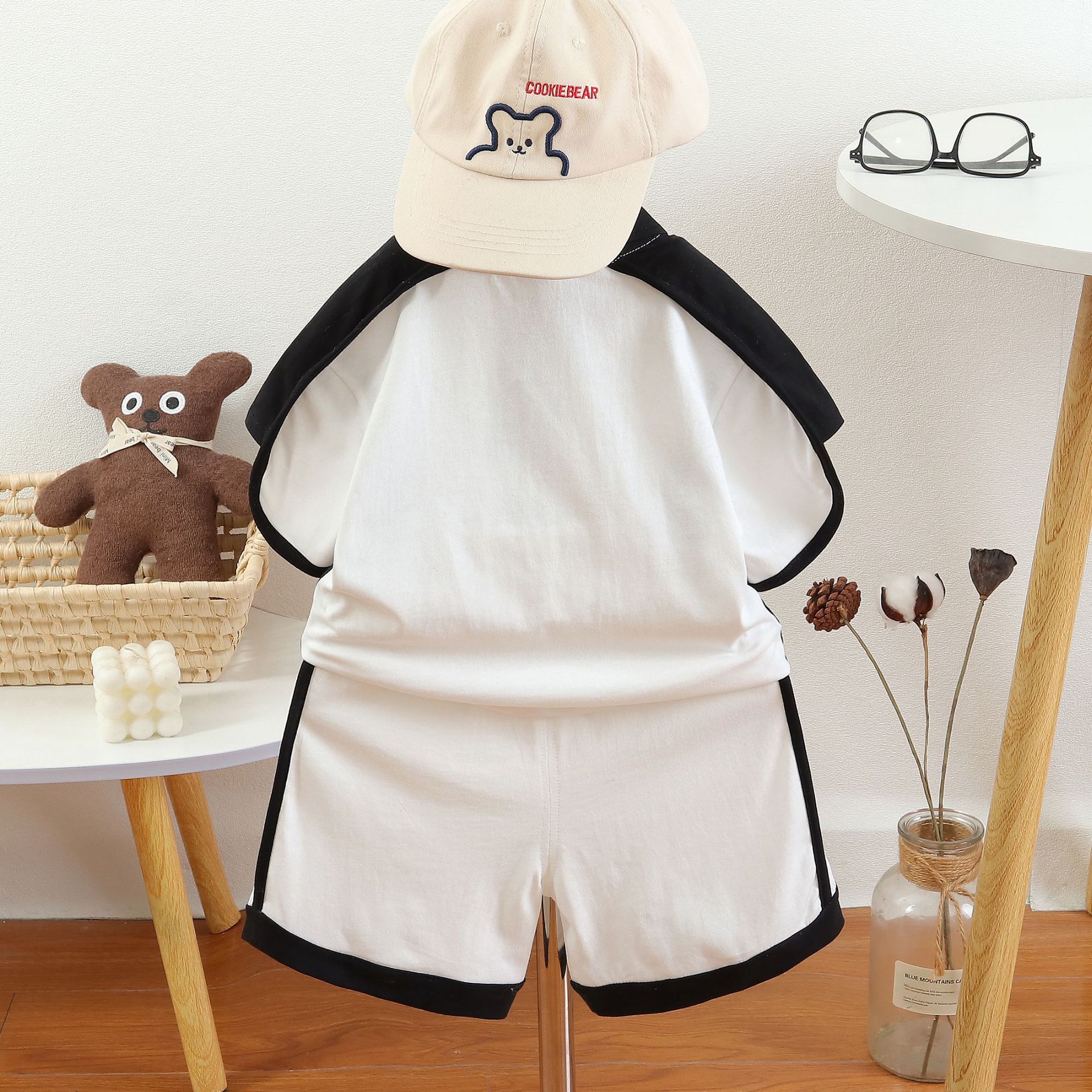 Children's short sleeved set pure cotton boys' T-shirt baby's summer children's clothing new shorts baby clothes summer clothes