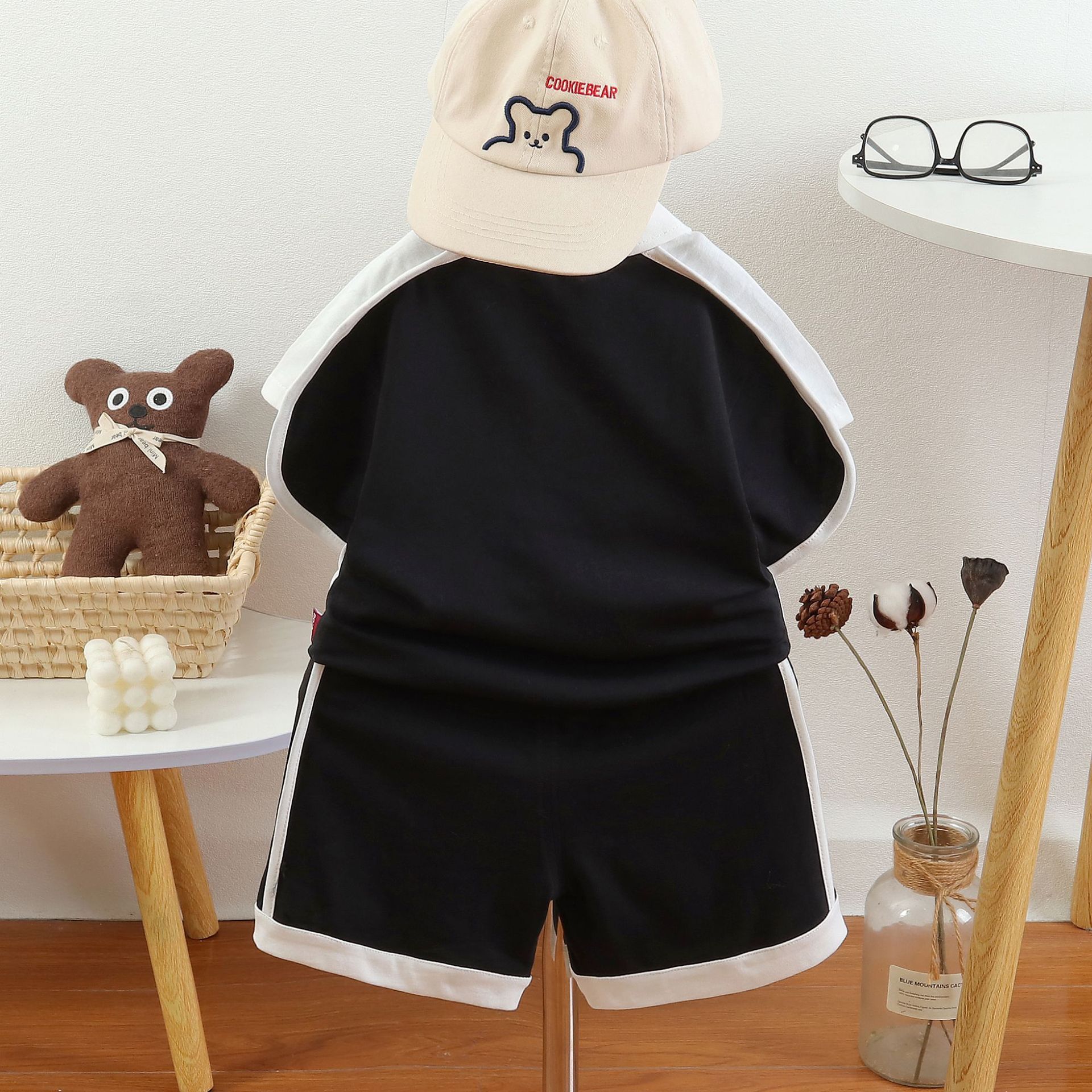 Children's short sleeved set pure cotton boys' T-shirt baby's summer children's clothing new shorts baby clothes summer clothes