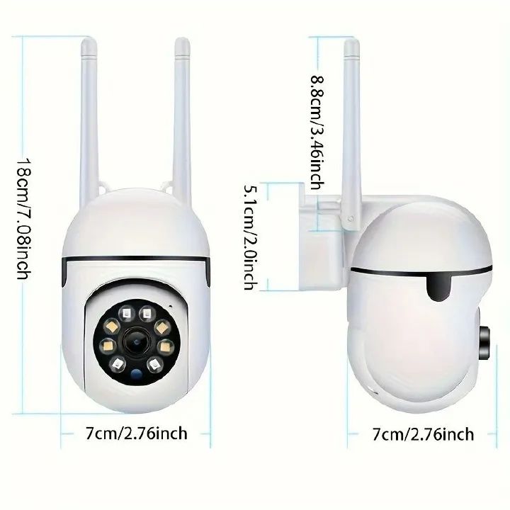 Cam With Color Night Vision Wireless 1080p HD Indoor/Outdoor Video Camera 2-Way Audio Wireless Security Camera Pan/Tilt/Zoom Wi-Fi Smart Home Security Camera With Motion Tracking For Baby & Pet