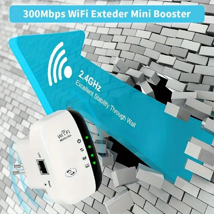 EU Plus, WiFi extender, connecting 35 devices in 4 modes, 360 ° coverage, supporting Ethernet ports, elevating WiFi signal to 300Mbps - remote wireless repeater access point