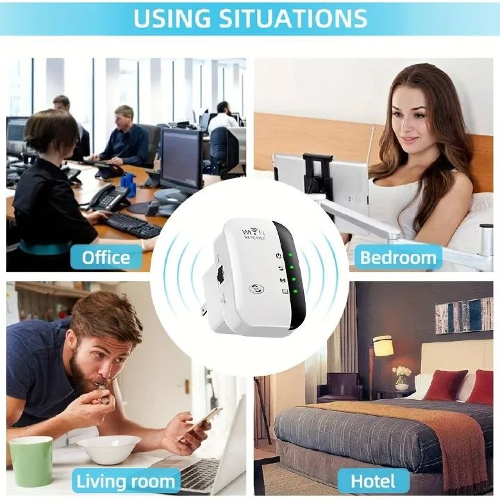 EU Plus, WiFi extender, connecting 35 devices in 4 modes, 360 ° coverage, supporting Ethernet ports, elevating WiFi signal to 300Mbps - remote wireless repeater access point