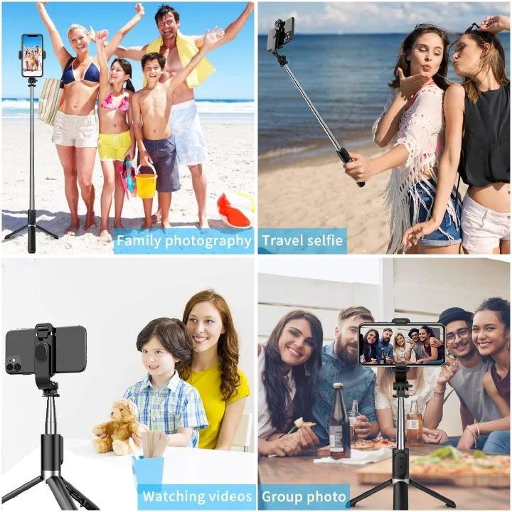 3 in 1 Integrated Monopod Tripod for Phone Portable be Folded Mini Selfie Stick Gimbal SLR Tripod Suitable Various Types of Phone