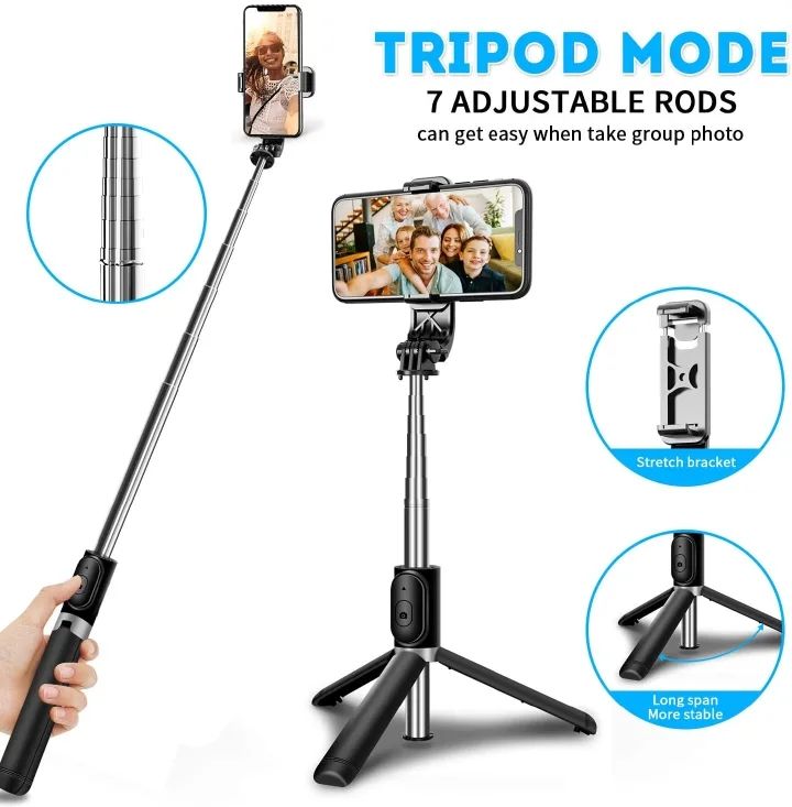 3 in 1 Integrated Monopod Tripod for Phone Portable be Folded Mini Selfie Stick Gimbal SLR Tripod Suitable Various Types of Phone