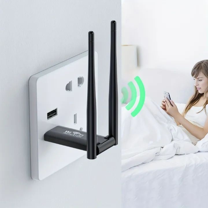 Wireless Wifi Signal Amplifier, 300Mbps 2.4G Portable Signal Booster Repeater, USB-Powered High-Power WiFi Hotspot Extender For Computer Office Indoor