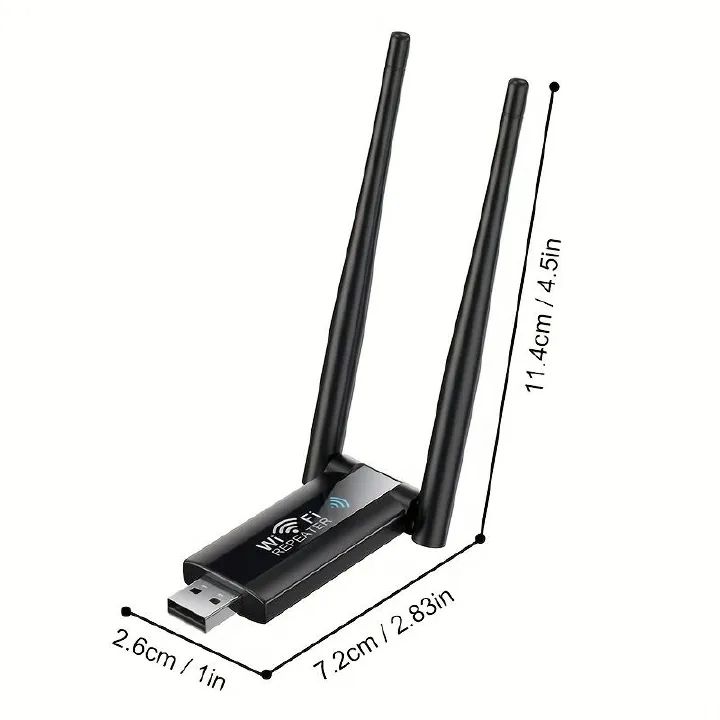 Wireless Wifi Signal Amplifier, 300Mbps 2.4G Portable Signal Booster Repeater, USB-Powered High-Power WiFi Hotspot Extender For Computer Office Indoor