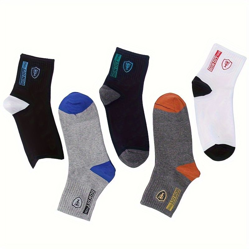 5 Pairs/Lot Men's Socks Men's Bamboo Fiber Socks New Four Seasons Long Black Business Casual Man Sock Gift Size 37-43