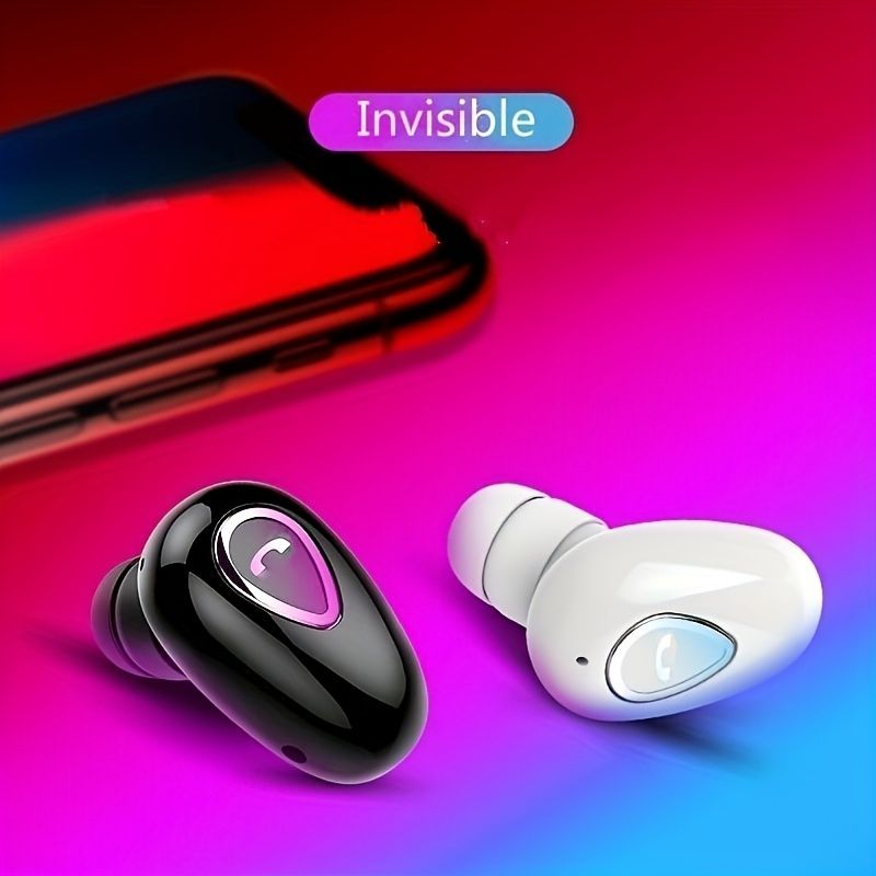 1pc Wireless Earphone Mini Invisible In-Ear Sports Earbuds With Microphone Stereo Headphones