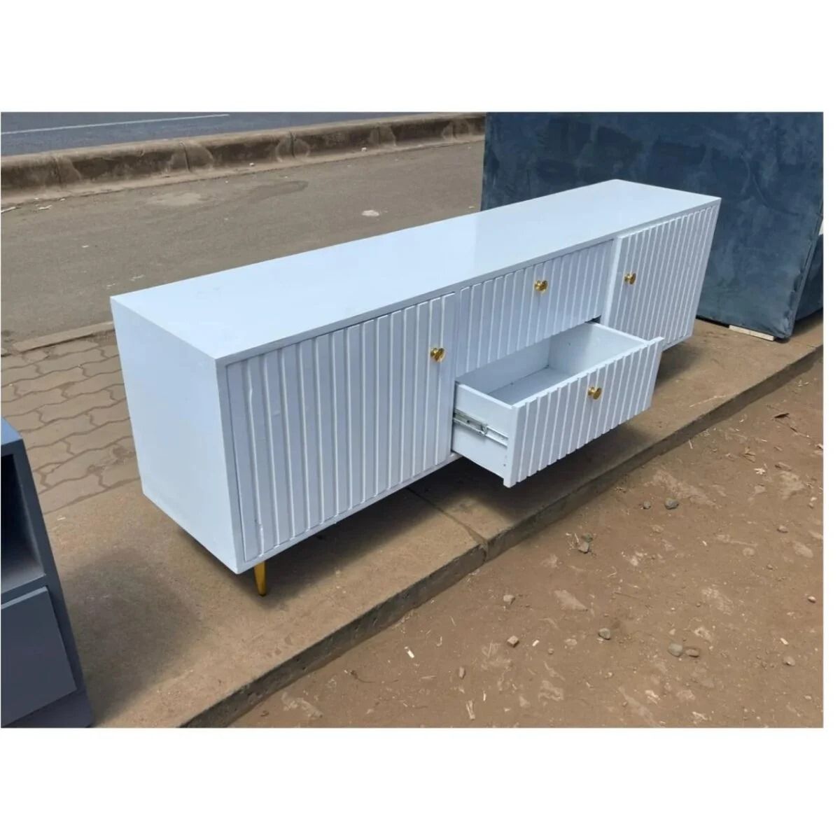 Ivory Modern TV Stand