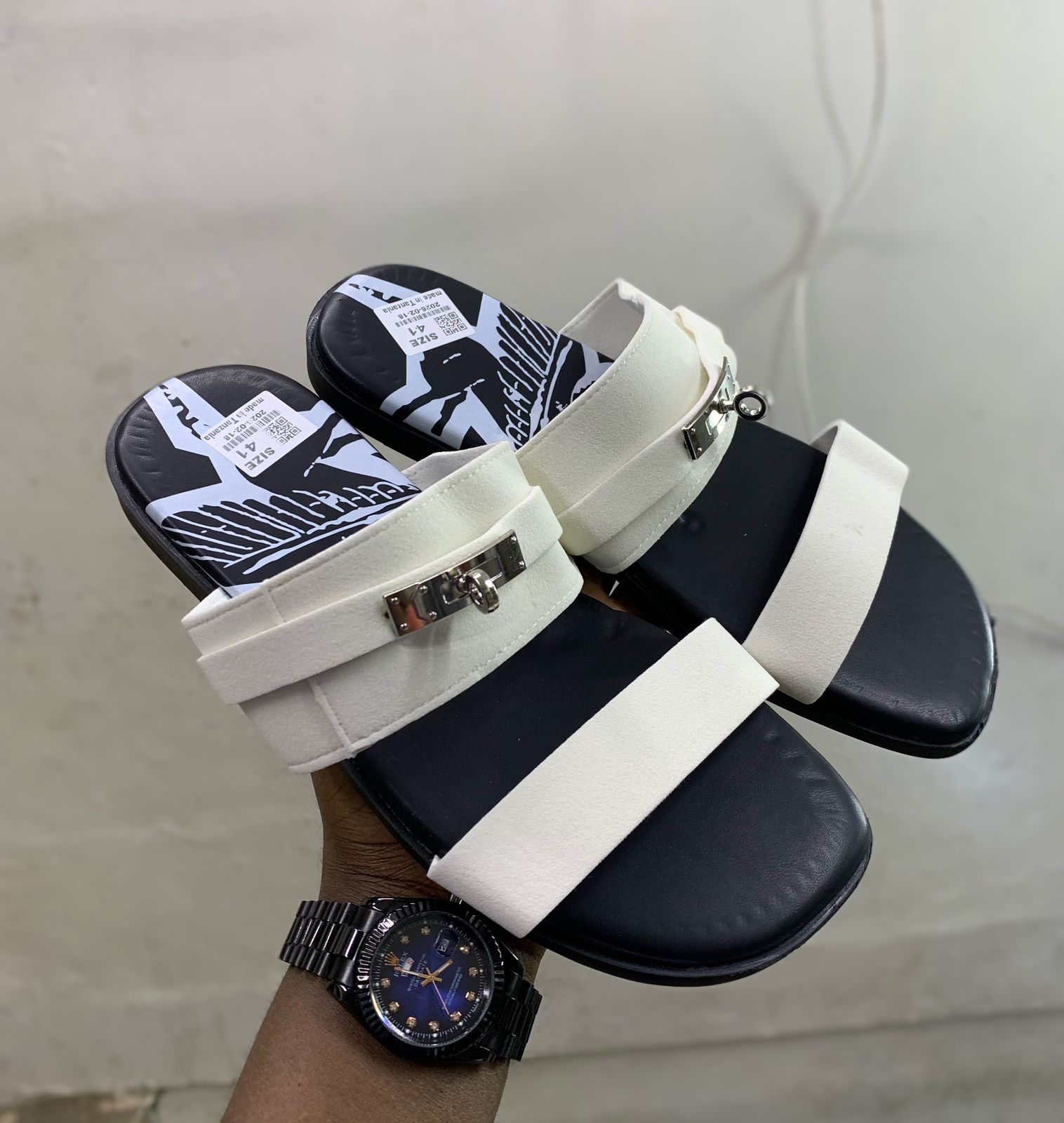Double-strap slide sandal for both male and female(unisex)