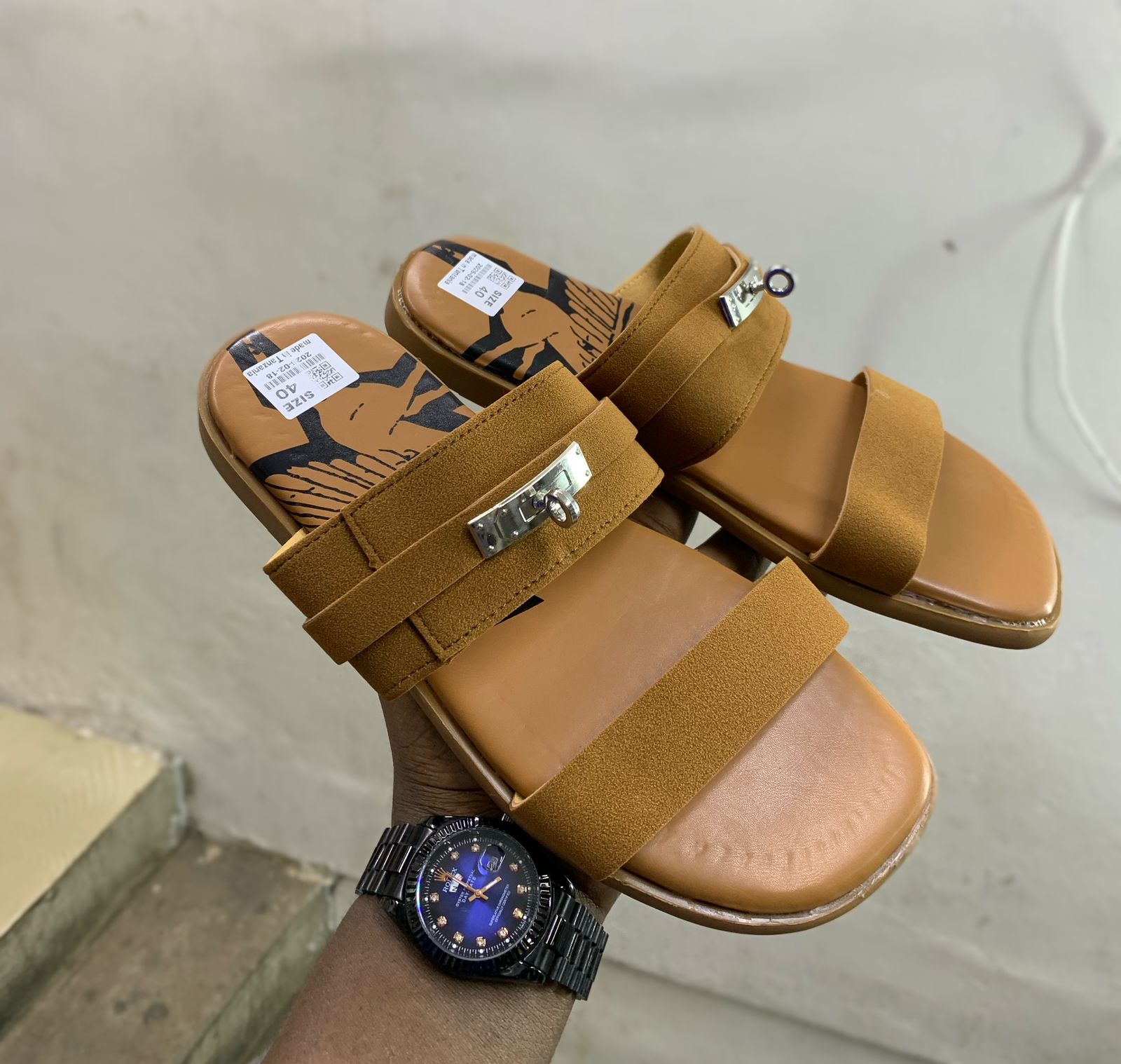 Double-strap slide sandal for both male and female(unisex)