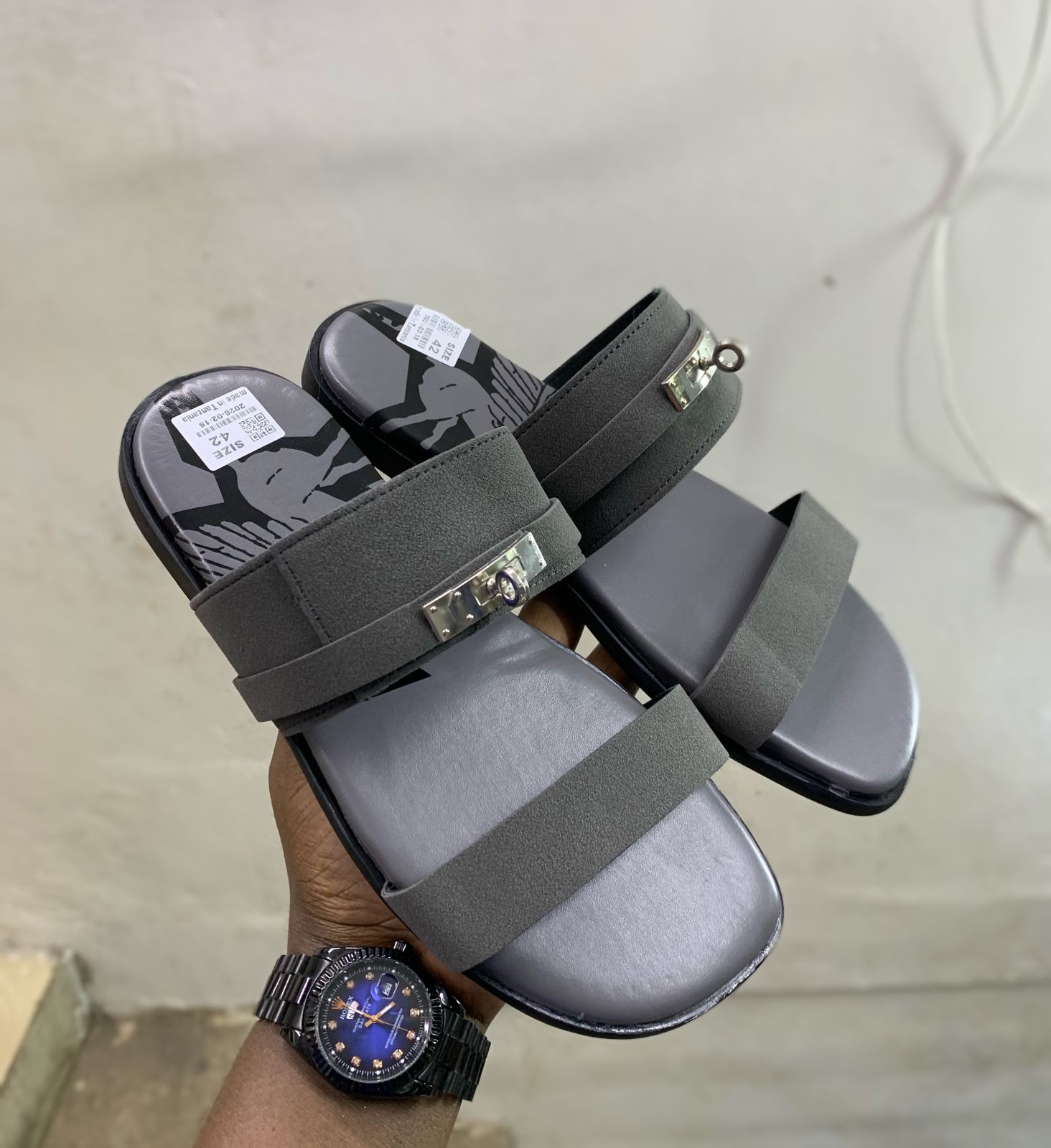 Double-strap slide sandal for both male and female(unisex)