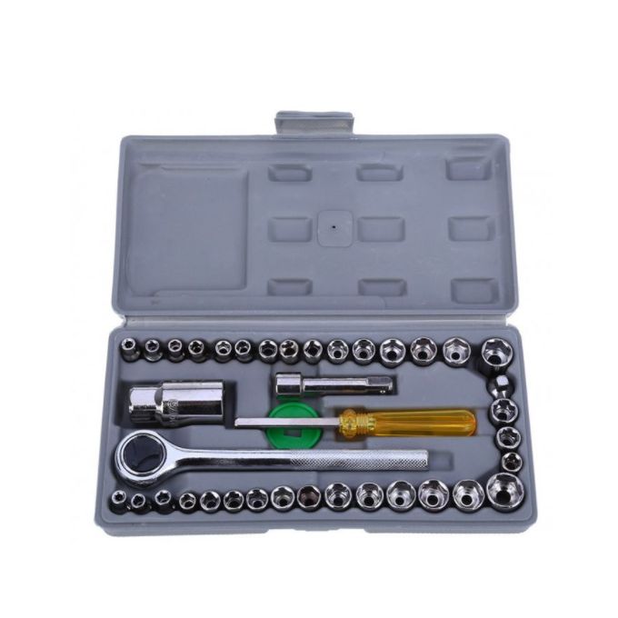 Aiwa 40 Pcs Combination Socket Wrench Set. Suitable for motorcycle, car and other electric devices This combination wrenh set is very practical for it has almost all the size of wrench repair needed