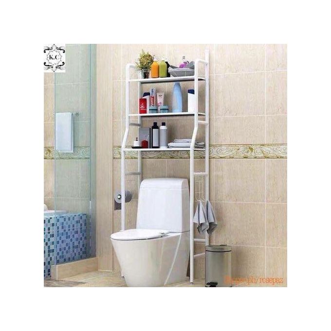 3 Layer Bathroom Space Saver Over The Toilet Rack Bathroom Corner Stand Storage Organizer Accessories