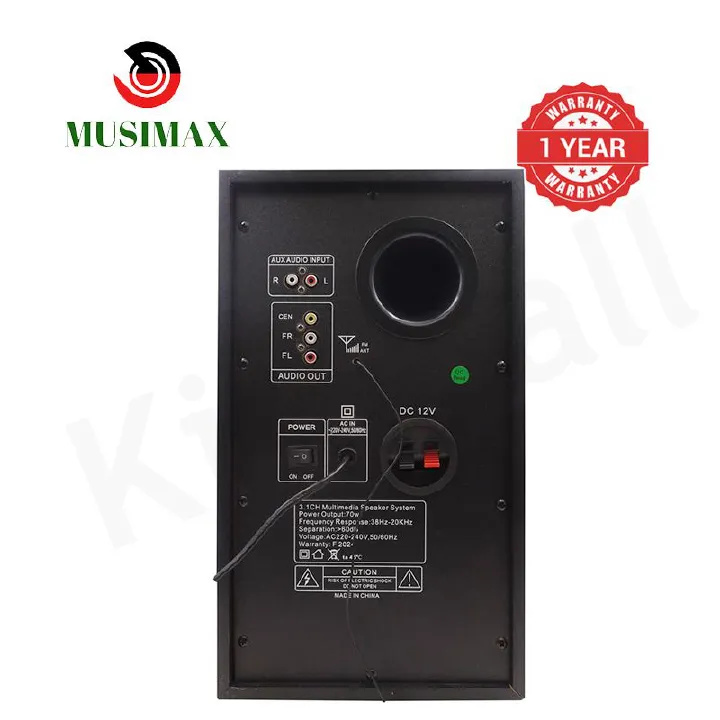 MUSIMAX 3.1CH HI-FI Multimedia Bluetooth TC-3103/LM-1106 Woofer Home Audio System Speaker Systems Home Theater System Subwoofer with Remote Control 12000W