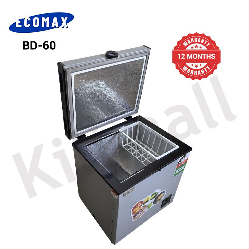 ECOMAX 60L Chest Freezer Portable Refrigerator Single Door Fridge with Lock and Keys BD-60