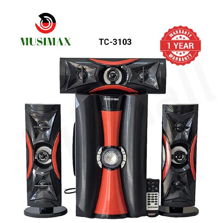 MUSIMAX 3.1CH HI-FI Multimedia Bluetooth TC-3103/LM-1106 Woofer Home Audio System Speaker Systems Home Theater System Subwoofer with Remote Control 12000W