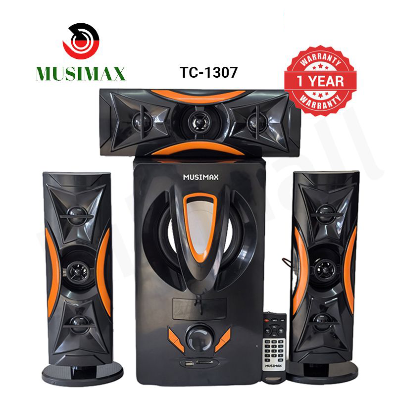 MUSIMAX 3.1CH Bluetooth TC-1307 Woofer Home Theater System Speaker Systems Subwoofer USB/SD/FM Home Audio System with Remote Control 12000W