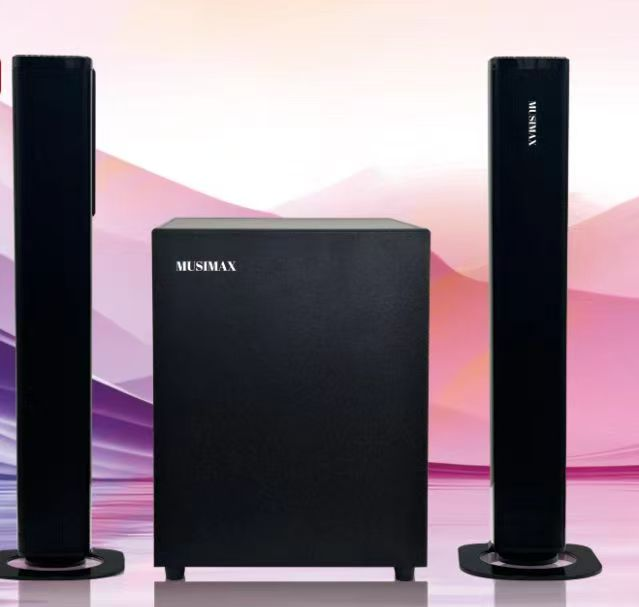 MUSIMAX Dual 3-inch Satellite Speakers Multimedia Bluetooth Woofer Speaker Systems Subwoofer Home Audio System LX-80