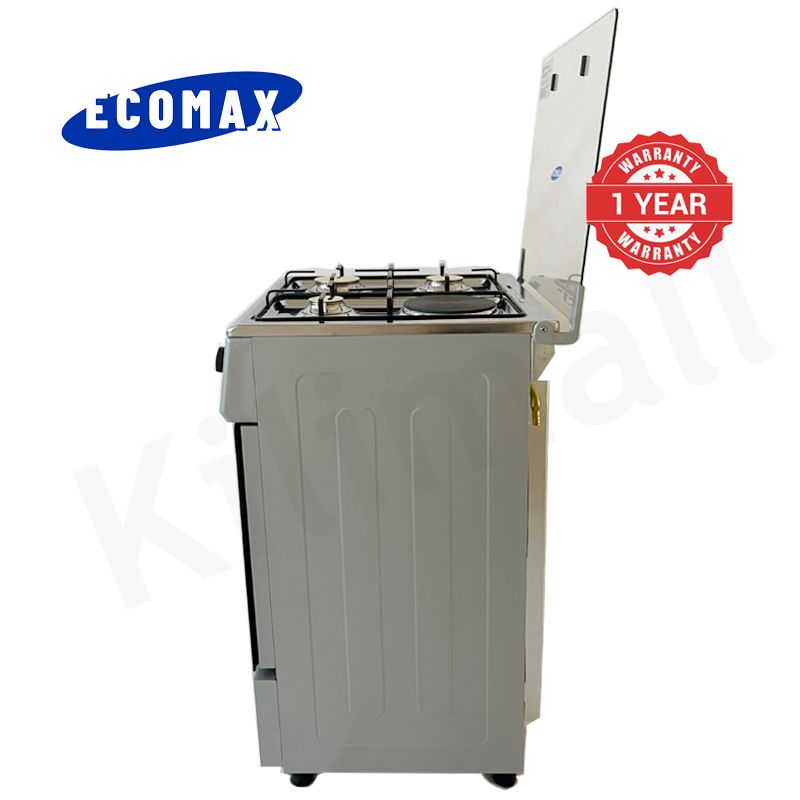 ECOMAX 3 Gas + 1 Electric 4 Burners Free Standing Gas Cooker Cooking Range with 60L Oven Automatic lgnition LX-680-3G1E