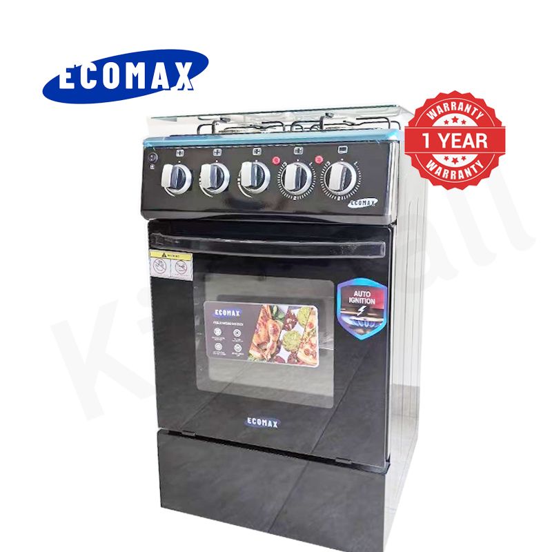 ECOMAX 3 Gas + 1 Electric 4 Burners Free Standing Gas Cooker Cooking Range with 60L Oven Automatic lgnition LX-680-3G1E