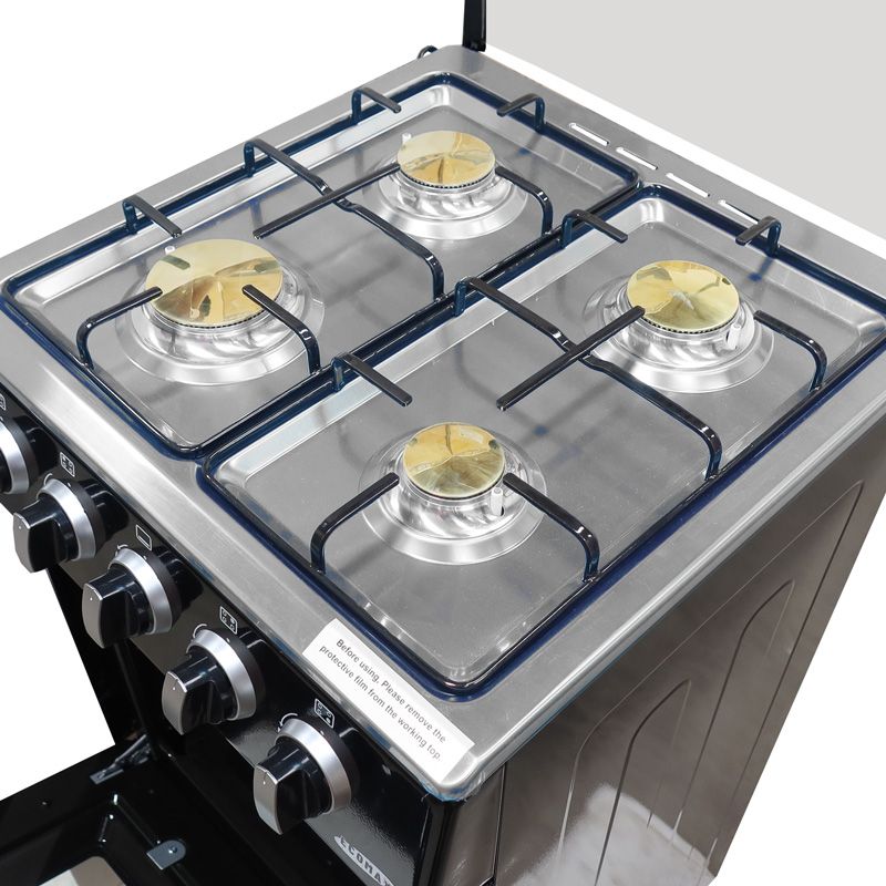 ECOMAX 4 Gas Cooker + Gas Oven 4 Burners Free Standing Gas Cooker Cooking Range with 60L Oven Automatic lgnition LX-680-4G