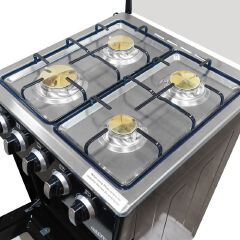 ECOMAX 4 Gas Cooker + Gas Oven 4 Burners Free Standing Gas Cooker Cooking Range with 55L Oven Automatic lgnition LX-680-4G