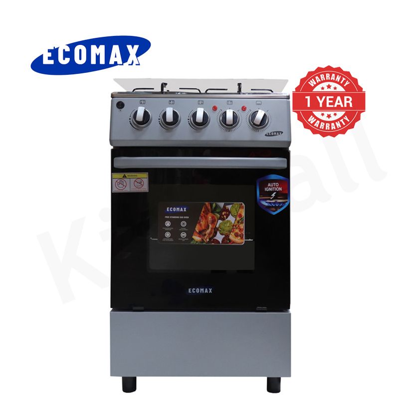 ECOMAX 3 Gas + 1 Electric 4 Burners Free Standing Gas Cooker Cooking Range with 60L Oven Automatic lgnition LX-680-3G1E