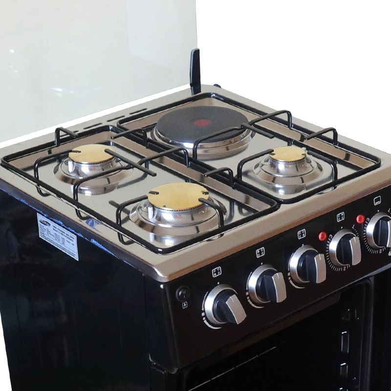 ECOMAX 3 Gas + 1 Electric 4 Burners Free Standing Gas Cooker Cooking Range with 60L Oven Automatic lgnition LX-680-3G1E