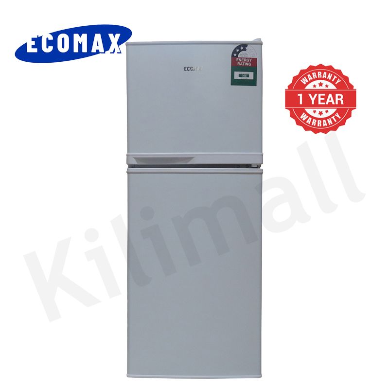 ECOMAX 118L Double Doors Fridge Freezer Refrigerator with Lock and Keys BCD-118