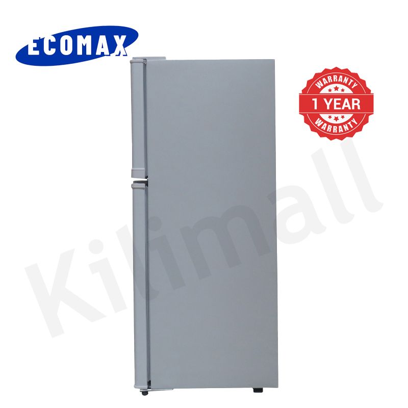 ECOMAX 118L Double Doors Fridge Freezer Refrigerator with Lock and Keys BCD-118