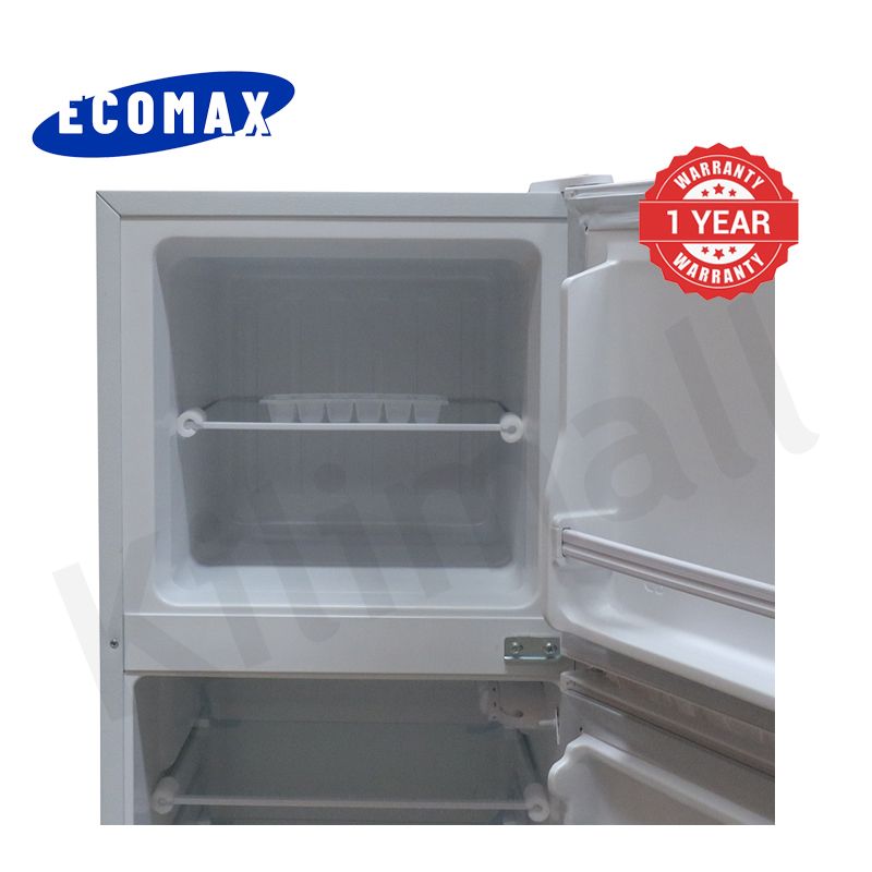 ECOMAX 118L Double Doors Fridge Freezer Refrigerator with Lock and Keys BCD-118